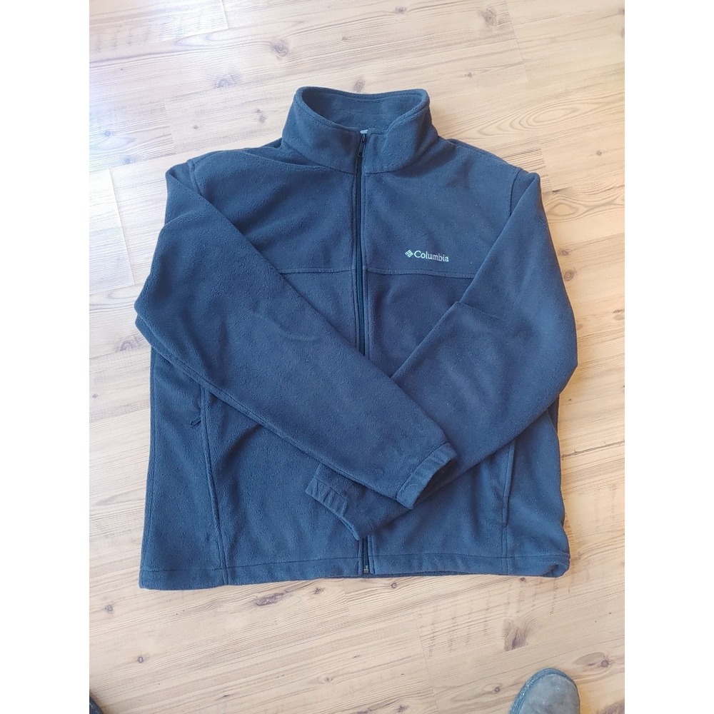 Columbia Men's Full Zip Fleece Sweater Gray Sz XL